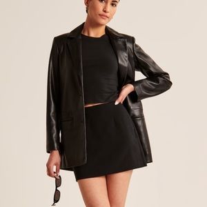 Abercrombie Leather Blazer